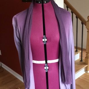 Drapey purple graduated cardigan